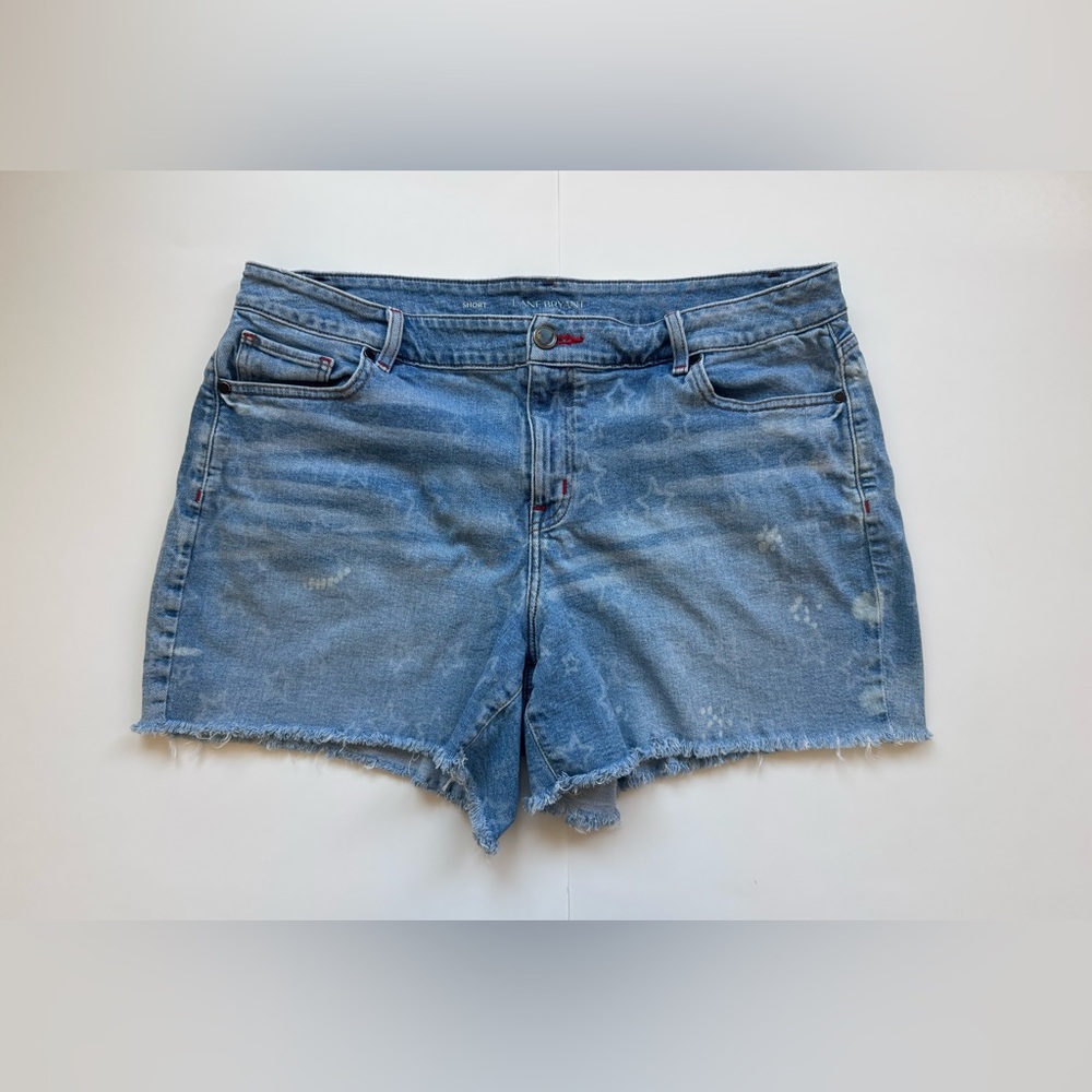 Lane Bryant Denim Cutoff Distressed Star Shorts Womens Size 18